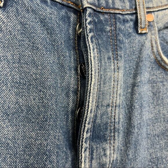 Betro Simone High rise button front straight leg rigid cotton blue jeans NWT - Picture 3 of 14